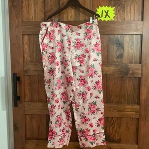 Adore Me| Sz 1X floral silk pajama pants - new with tags